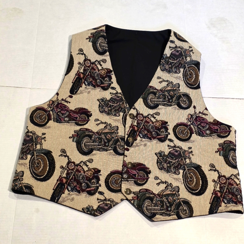 Vintage Handmade Clasic Motorcycle Vest Waistcoat Mens Unisex Size XXLARGE